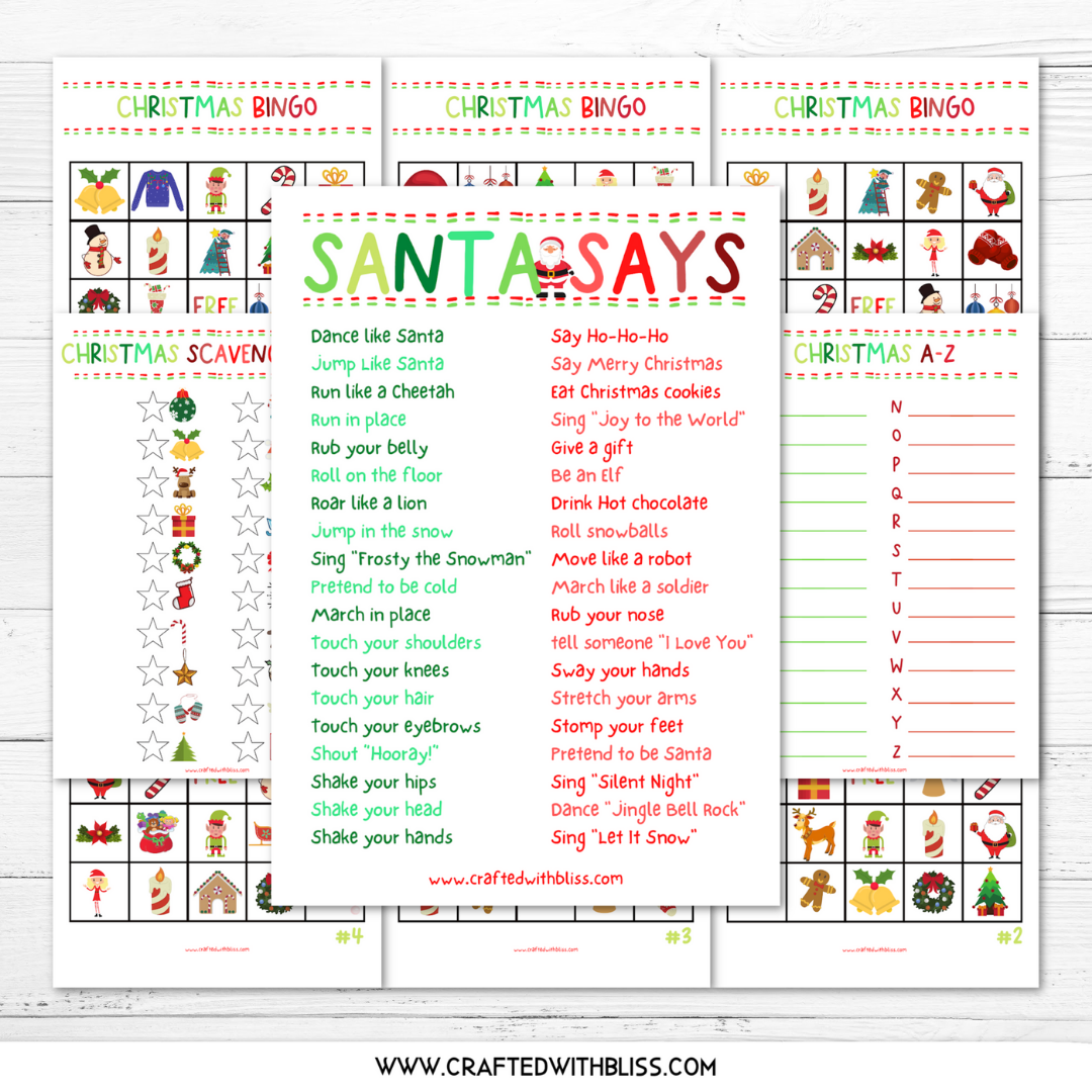 free-christmas-games-printable-craftedwithbliss for Free Printable Adult Christmas Games FREE Christmas Games Printable – CraftedwithBliss for Free Printable Adult Christmas Games