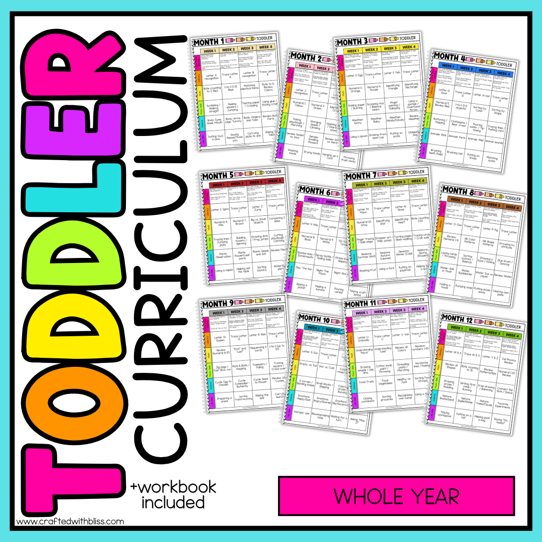 May Month 10 Toddler Curriculum Workbook Homeschool Tot School Daycare