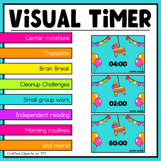 Cinco De Mayo Visual Timer Countdown Classroom Management Tool Fiesta Theme