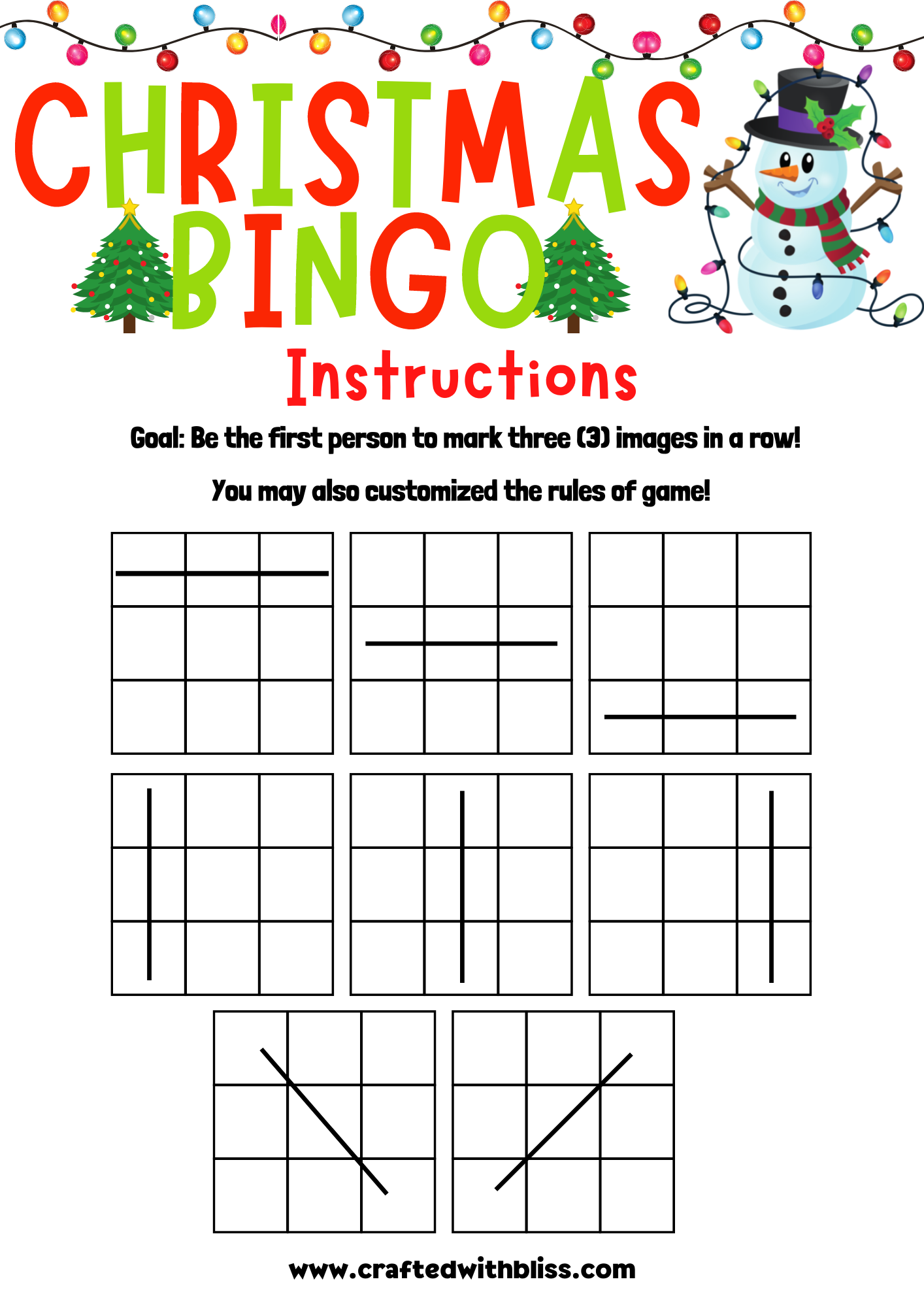 10 Christmas BINGO For Preschool-Kindergarten