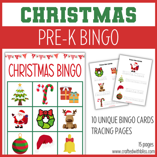 10 Christmas BINGO For Preschool-Kindergarten