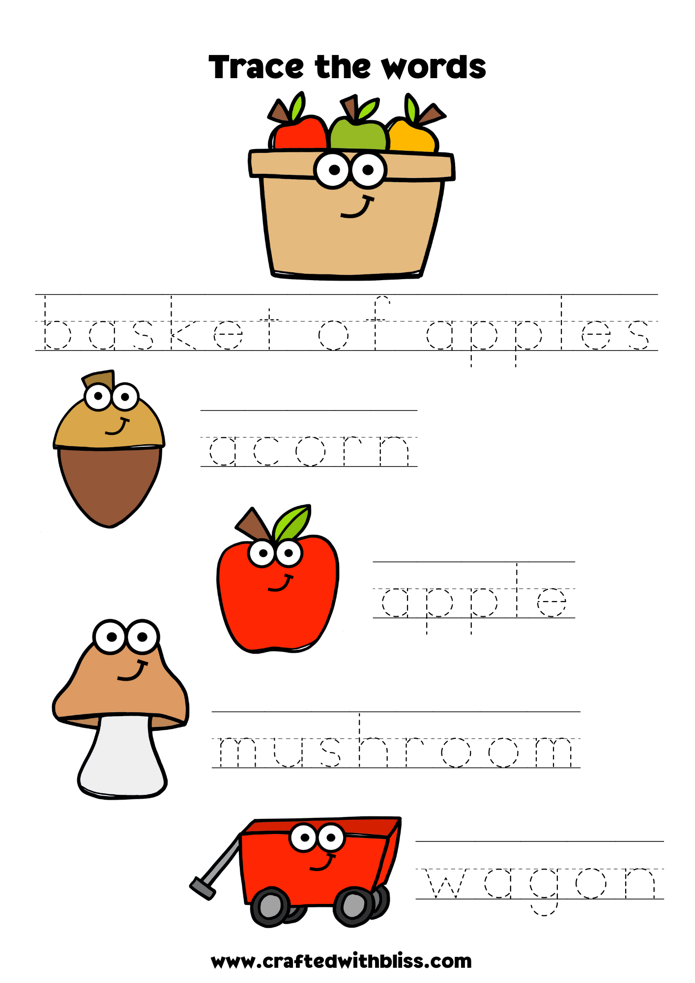 10 Fall BINGO For Preschool-Kindergarten
