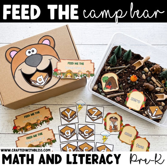 Feed the Bear Camping Task Cards | Task Box Activities | Centers