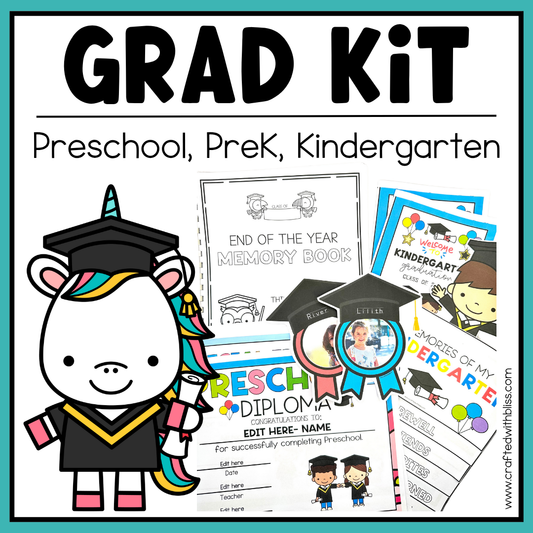 Graduation Kit Bundle Pre-K, Preschool & Kindergarten | End Of The Year