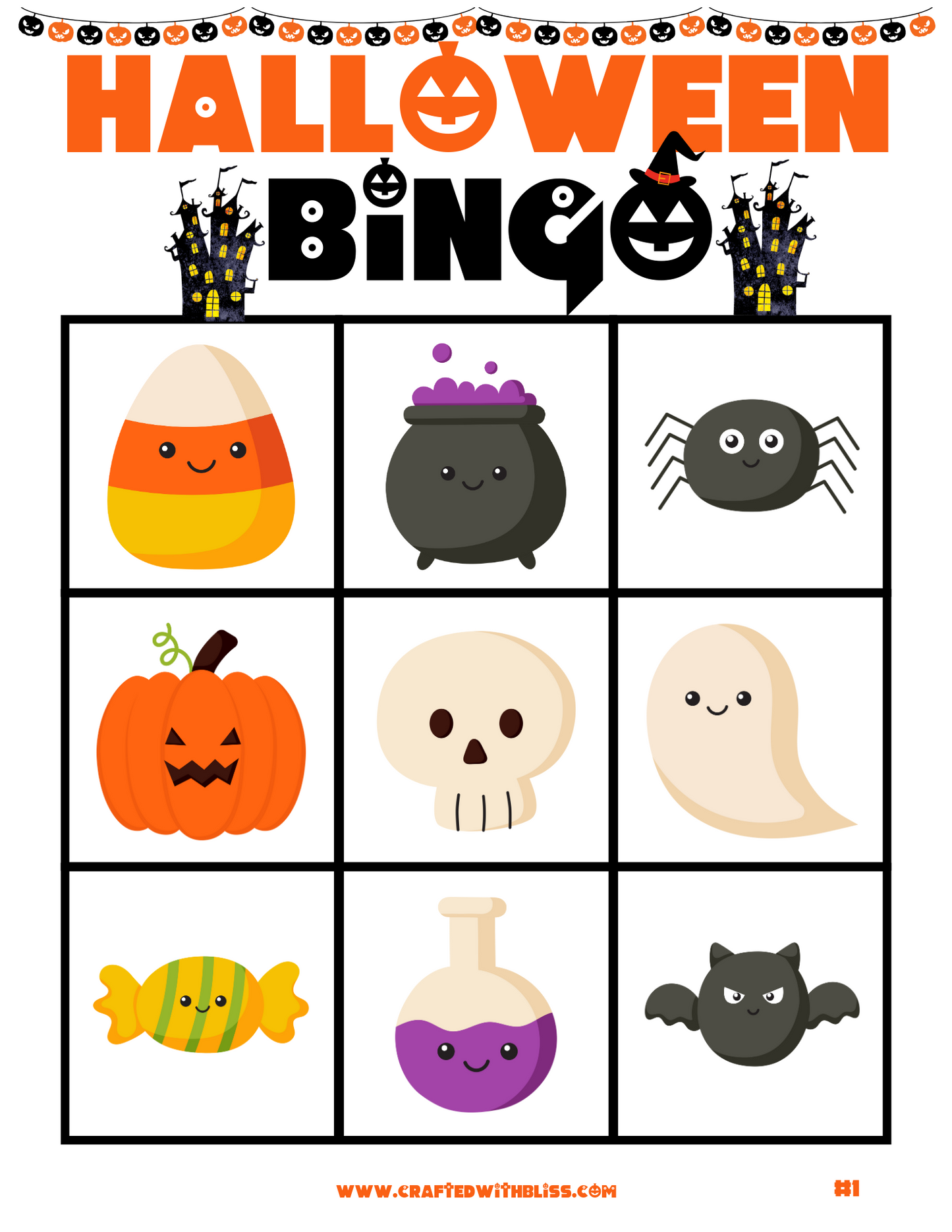 10 Halloween BINGO For Preschool-Kindergarten