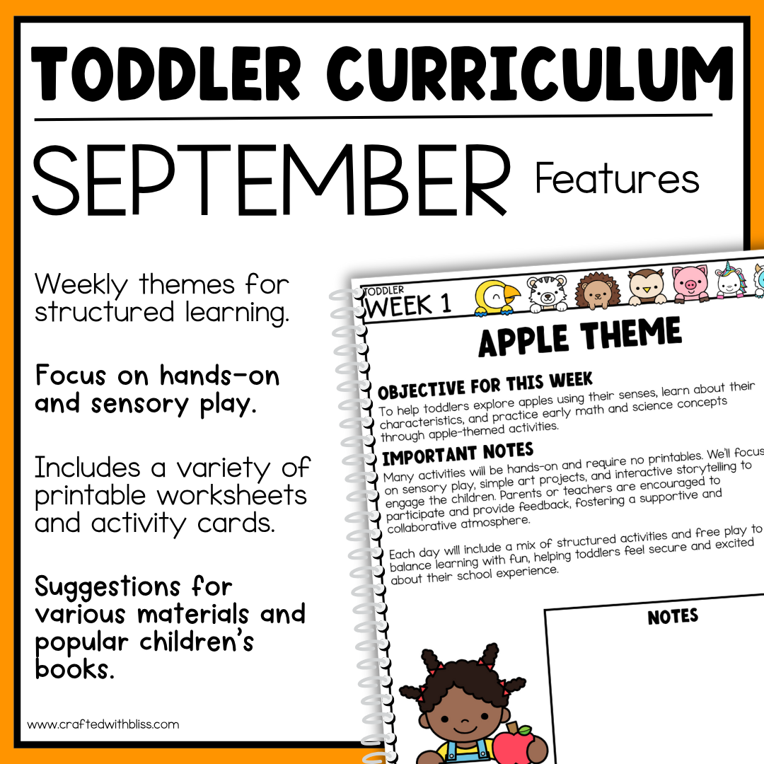 September Toddler Curriculum Activities and Printable Tot School Homeschool