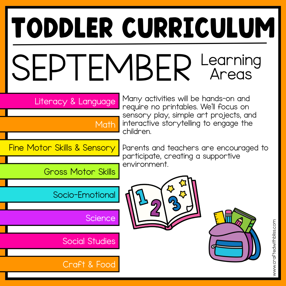 September Toddler Curriculum Activities and Printable Tot School Homeschool