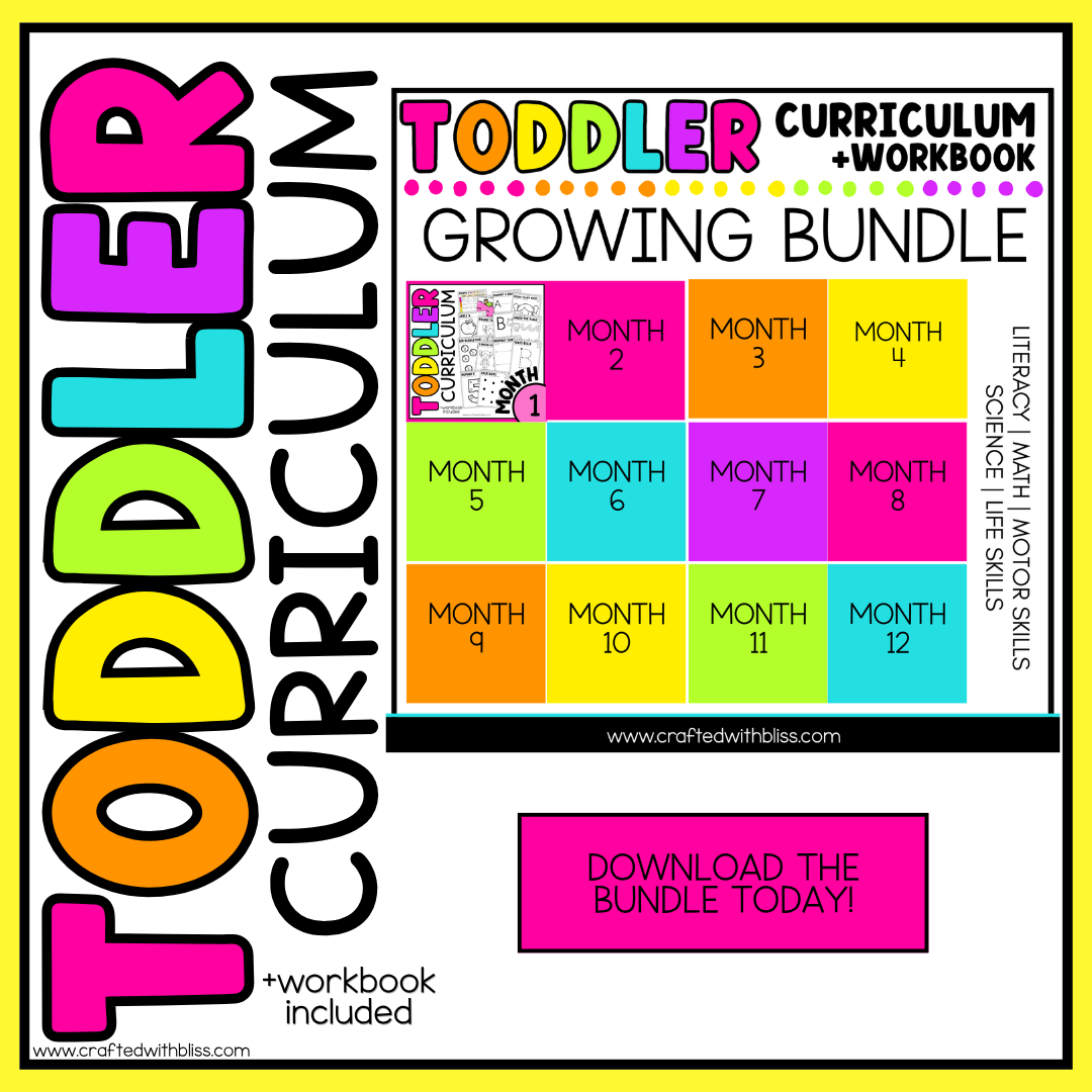 September Month 2 Toddler Curriculum Workbook Homeschool Tot School Daycare