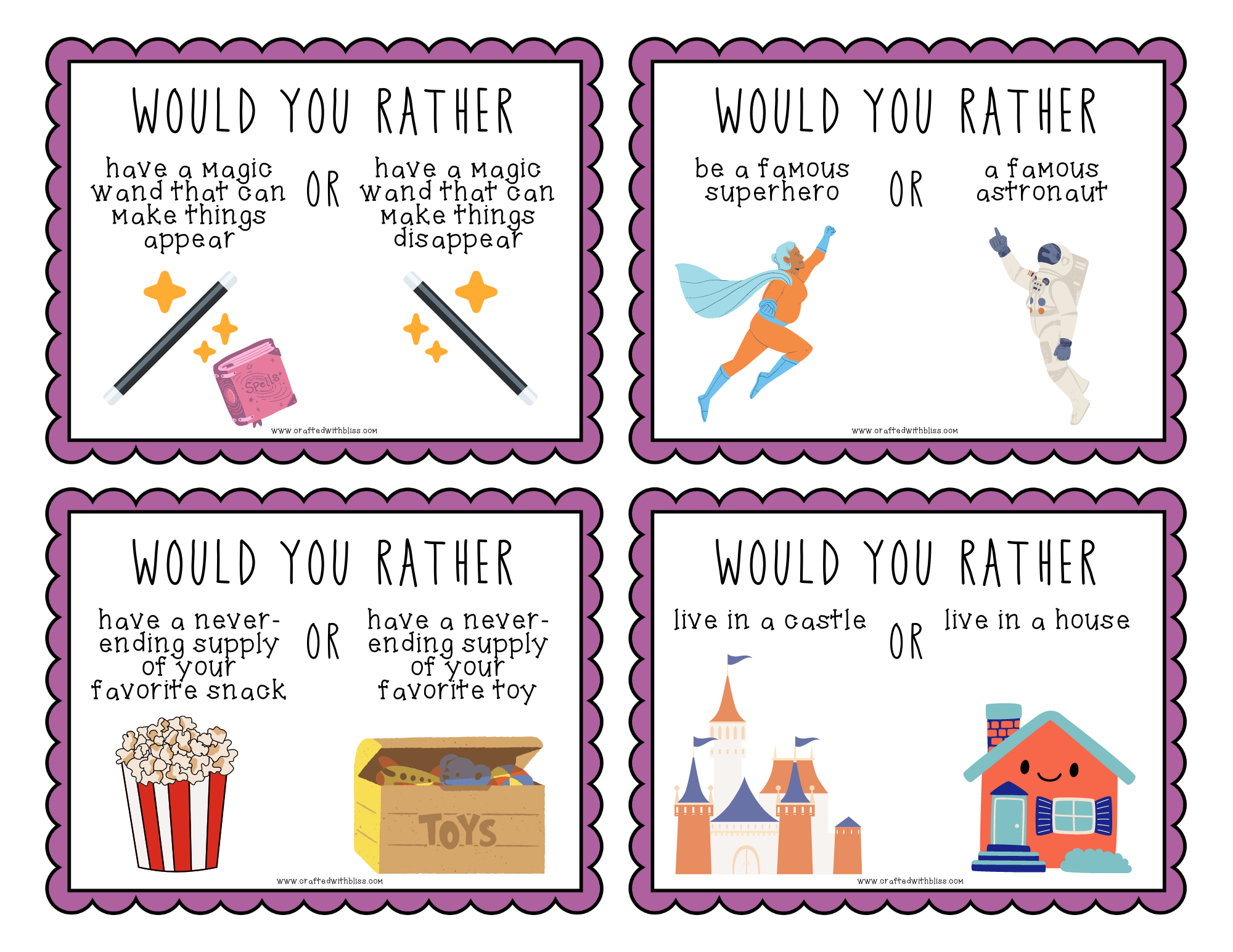 Conversation Fun: 140 Would you Rather Cards