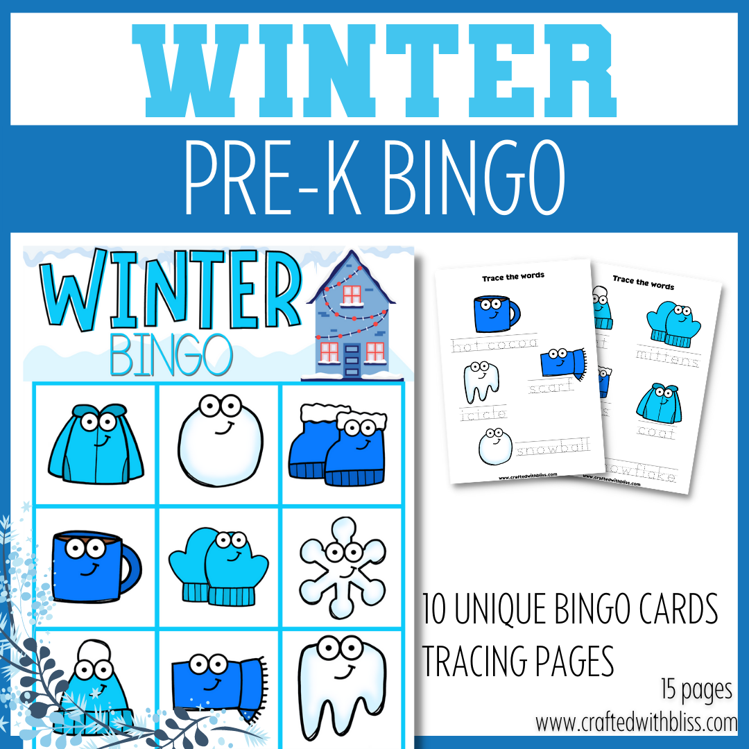 10 Winter BINGO For Preschool-Kindergarten
