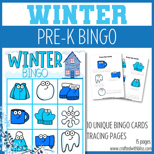 10 Winter BINGO For Preschool-Kindergarten