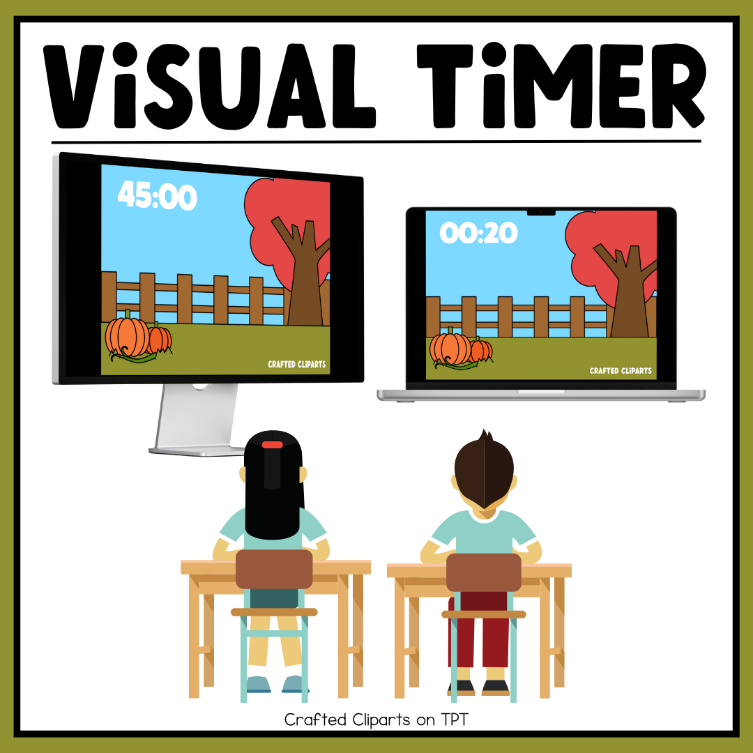 Fall Visual Timer Classroom Management Tool Transition PPT Video Autumn