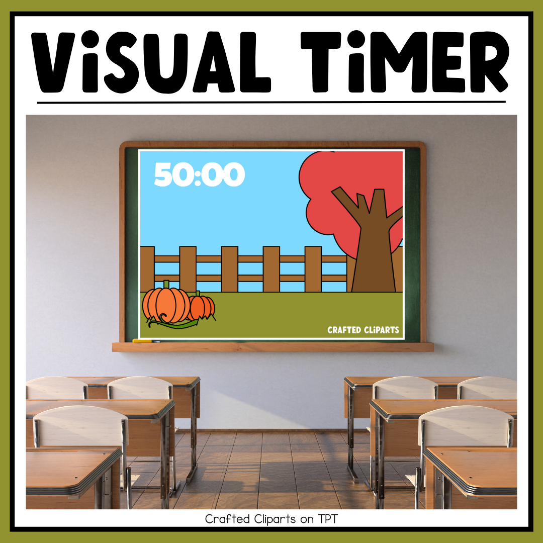 Fall Visual Timer Classroom Management Tool Transition PPT Video Autumn