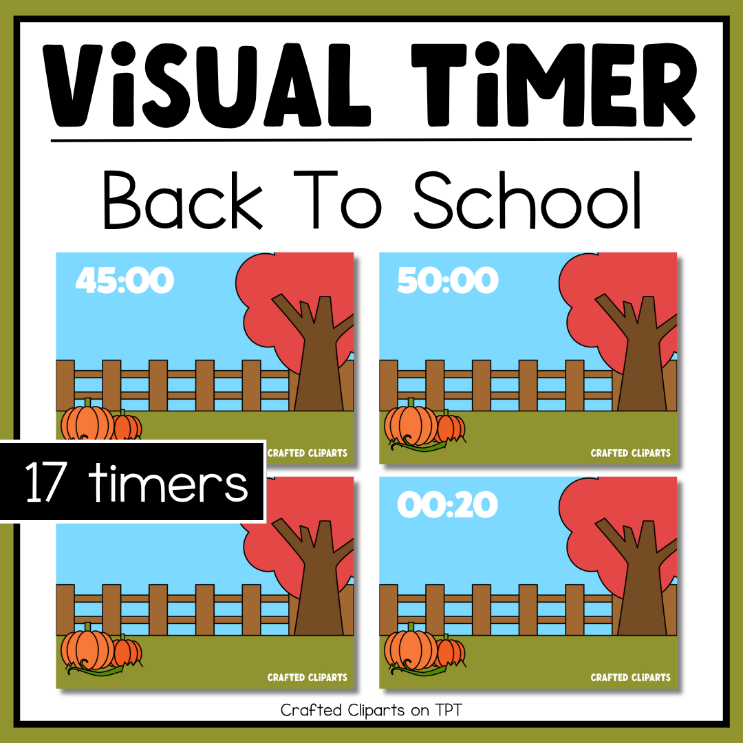 Fall Visual Timer Classroom Management Tool Transition PPT Video Autumn