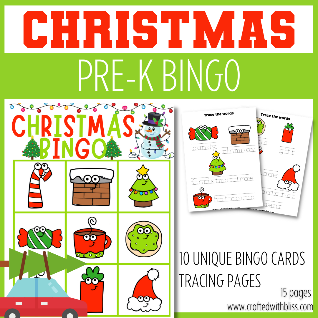 10 Christmas BINGO For Preschool-Kindergarten