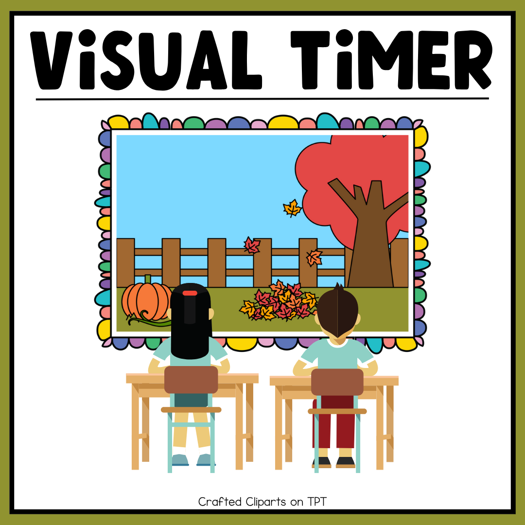 Fall Visual Timer Classroom Management Tool Transition PPT Video Autumn
