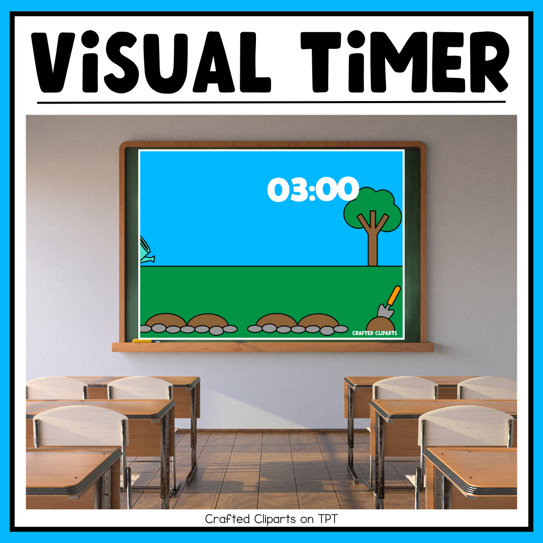 Spring Visual Timer Countdown Classroom Management Tool Transition PPT Video
