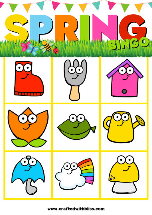 10 Spring BINGO For Preschool-Kindergarten