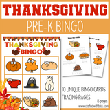 10 Thanksgiving BINGO For Preschool-Kindergarten
