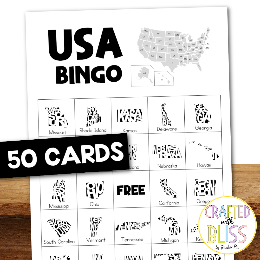50-usa-states-bingo-cards-5x5-craftedwithbliss for 50 Free Printable Bingo Cards 50 USA States Bingo Cards (5x5) – CraftedwithBliss for 50 Free Printable Bingo Cards