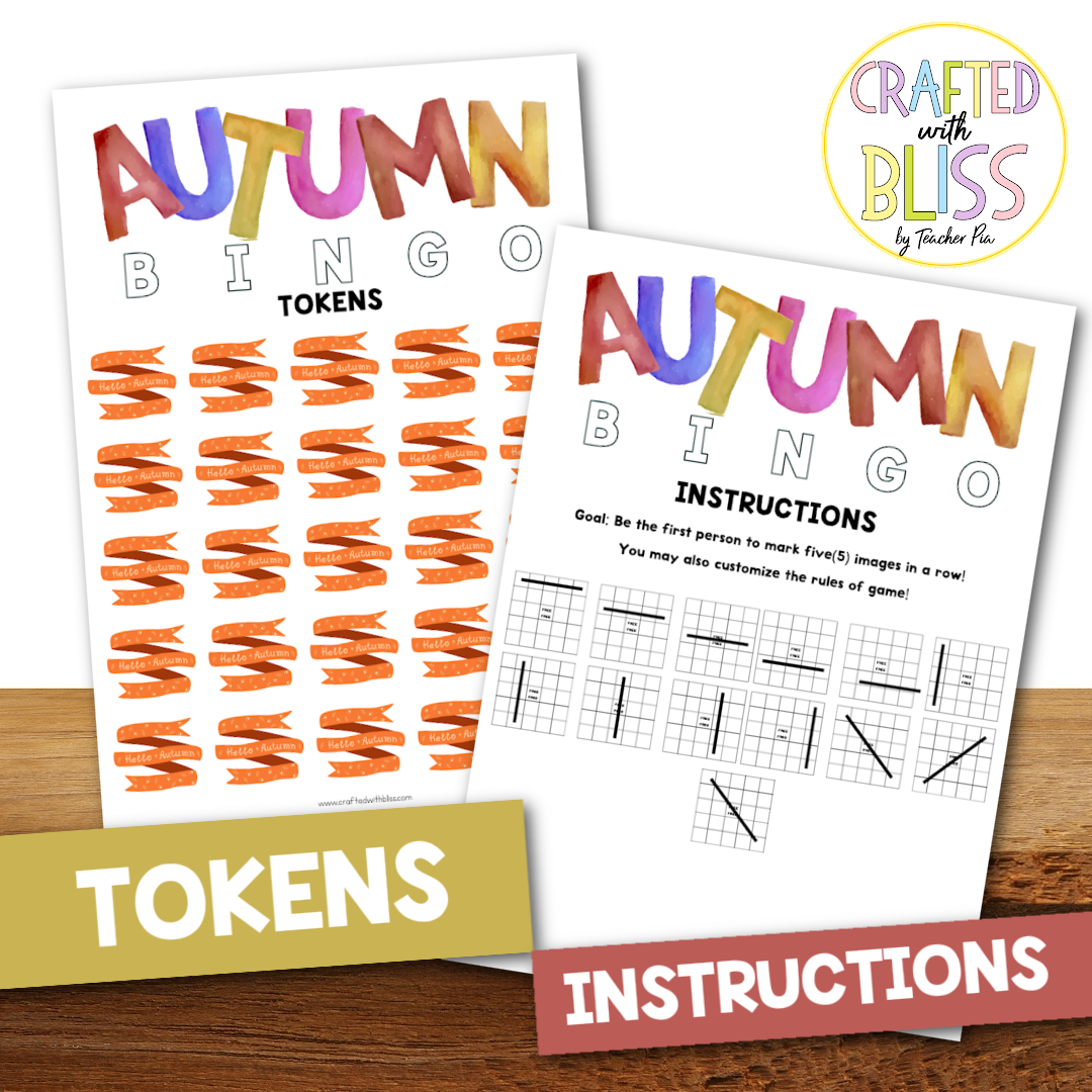 50 Autumn Bingo Cards (5x5)
