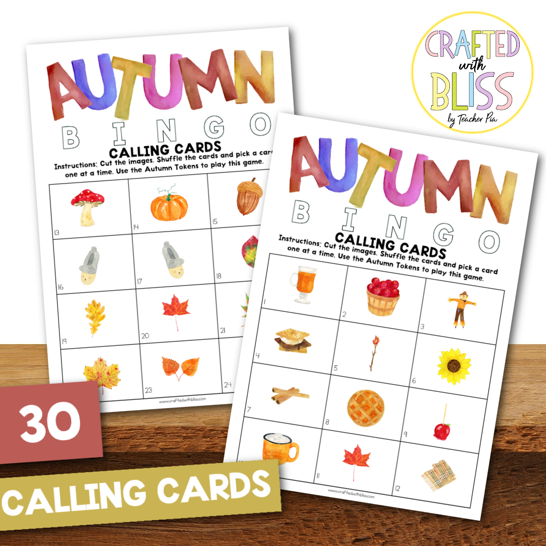 50 Autumn Bingo Cards (5x5)