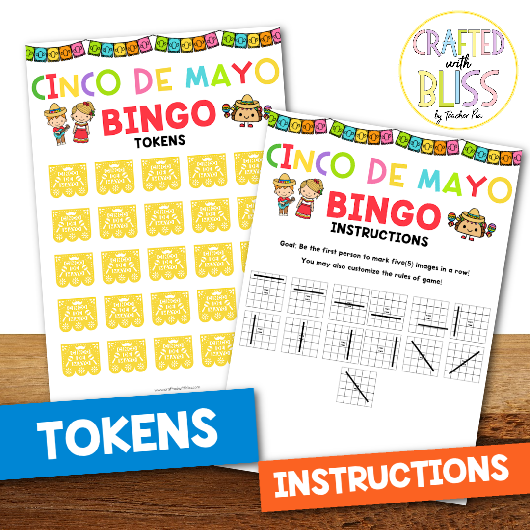 50 Cinco De Mayo Bingo Cards (5x5)