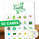 50 Earth Day Bingo Cards (5x5)