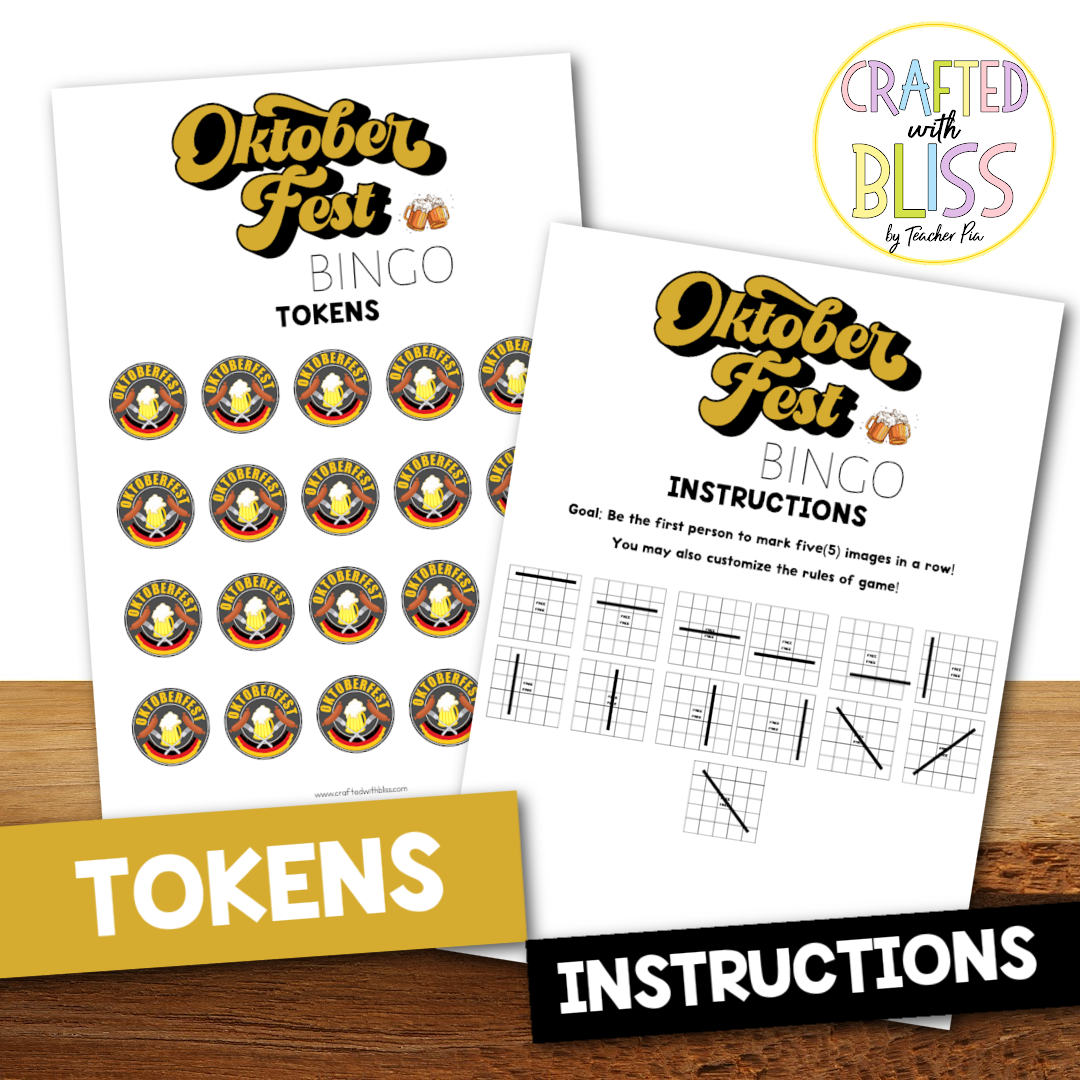 50 Oktoberfest Bingo Cards (5x5)