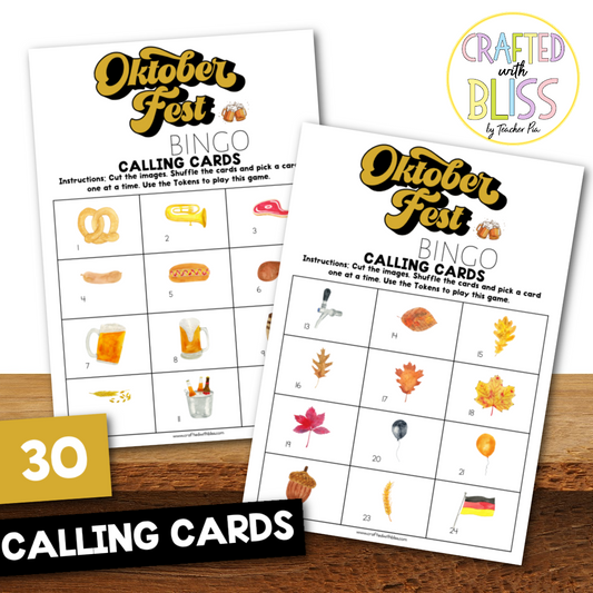 50 Oktoberfest Bingo Cards (5x5)