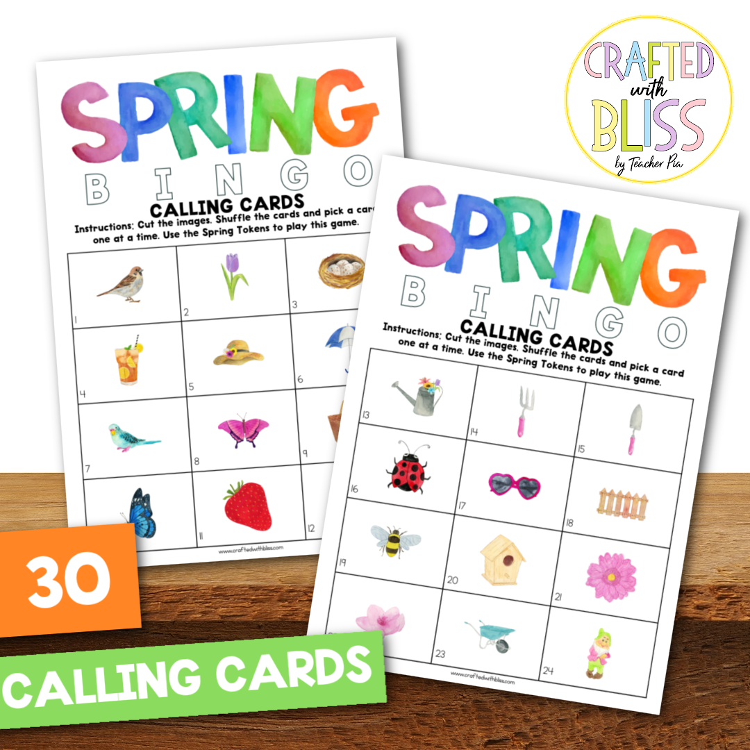 50 Spring Bingo Cards (5x5)