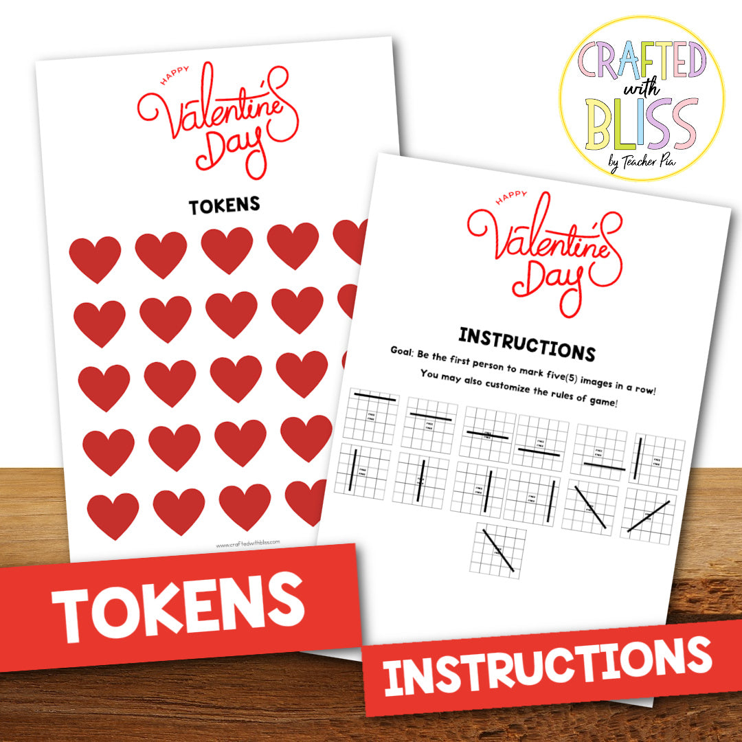 50 Valentine's Day Bingo Cards (5x5)