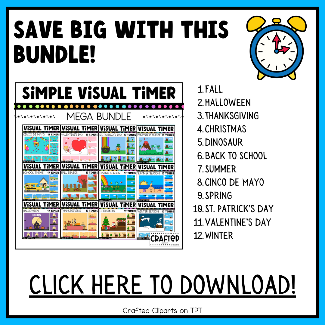 Spring Visual Timer Countdown Classroom Management Tool Transition PPT Video