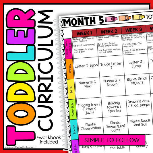 December Month 5 Toddler Curriculum Workbook Homeschool Tot School Daycare