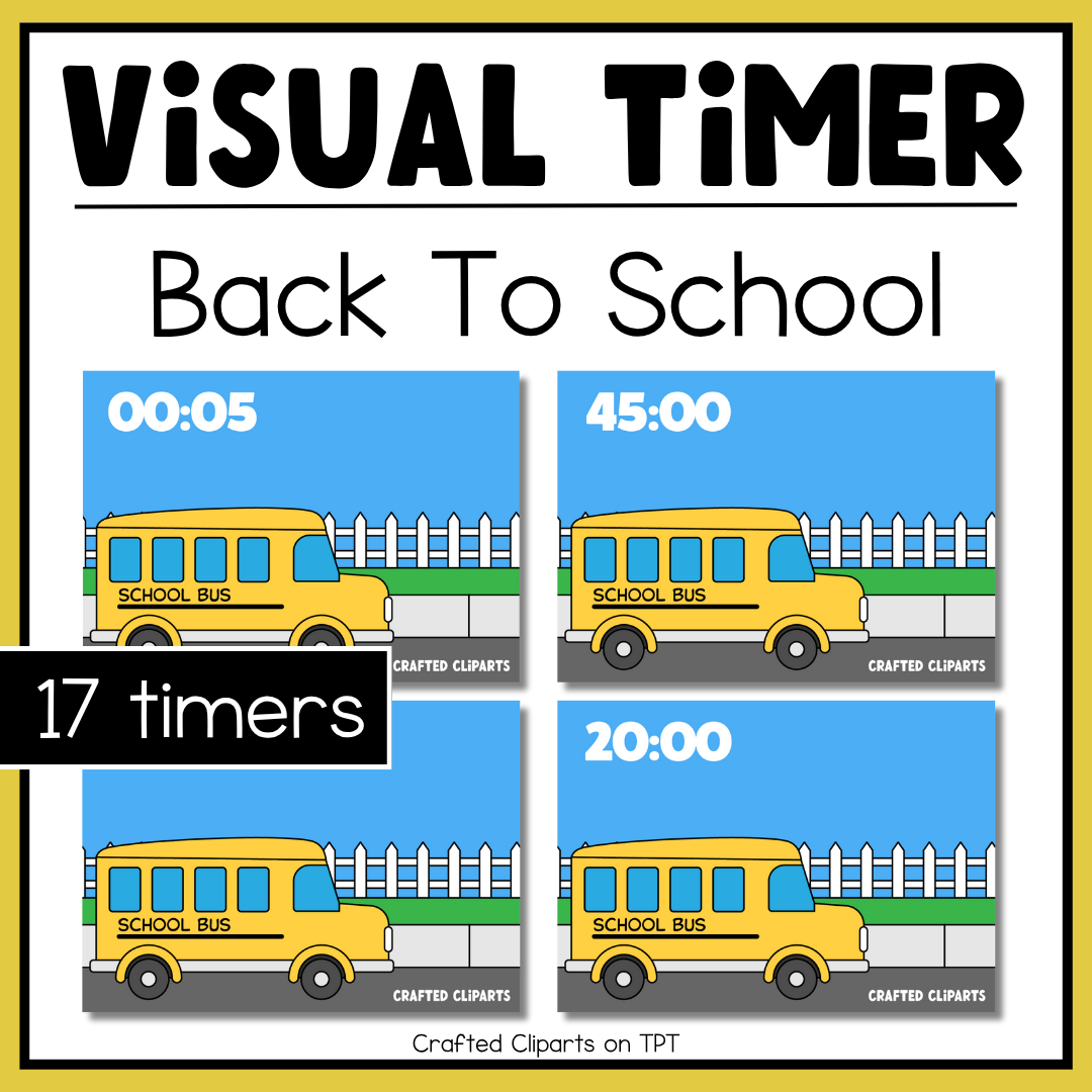 Back To School Visual Timer Classroom Management Tool Transition PPT Video