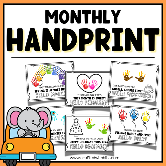 Monthly Handprint Keepsake Art