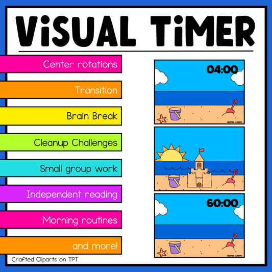 Summer Visual Timer Countdown Classroom Management Tool Transition PPT Video