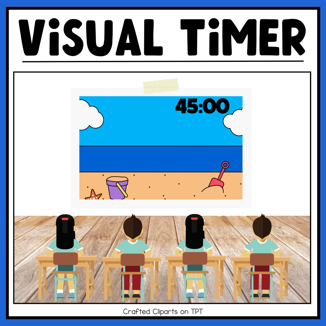 Summer Visual Timer Countdown Classroom Management Tool Transition PPT Video