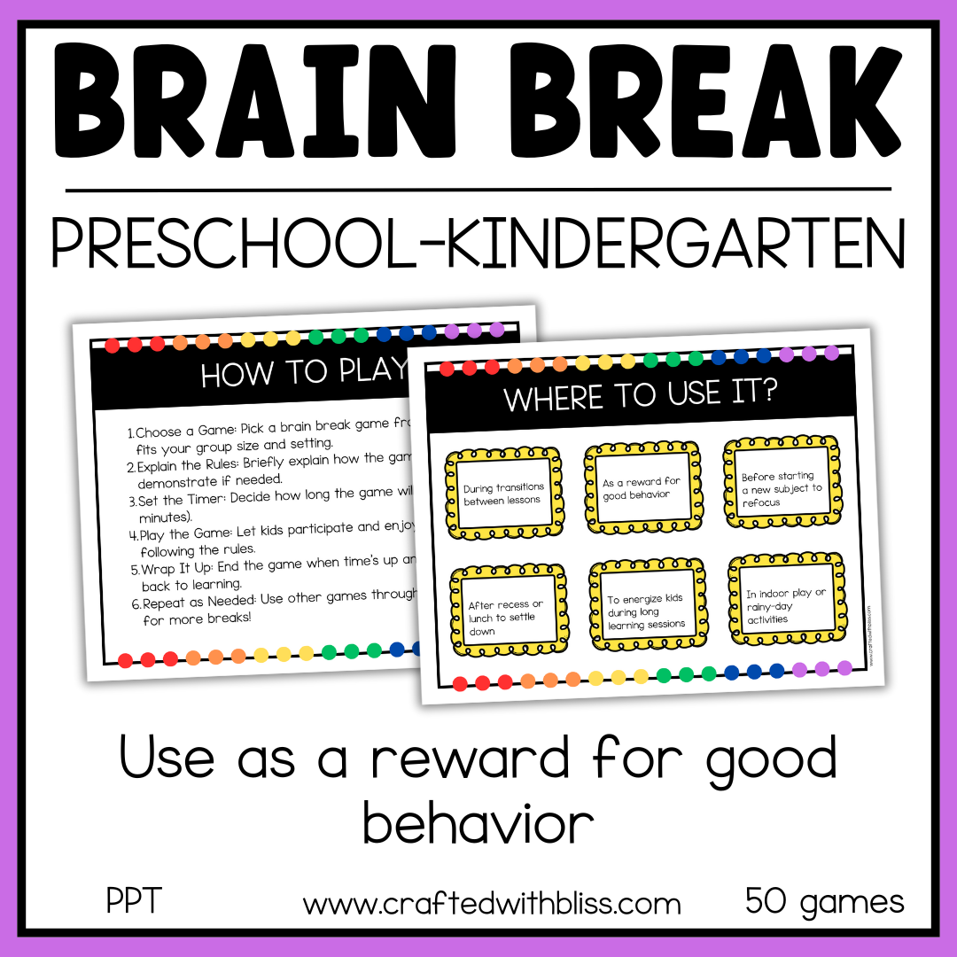 50 Brain Break Games PPT