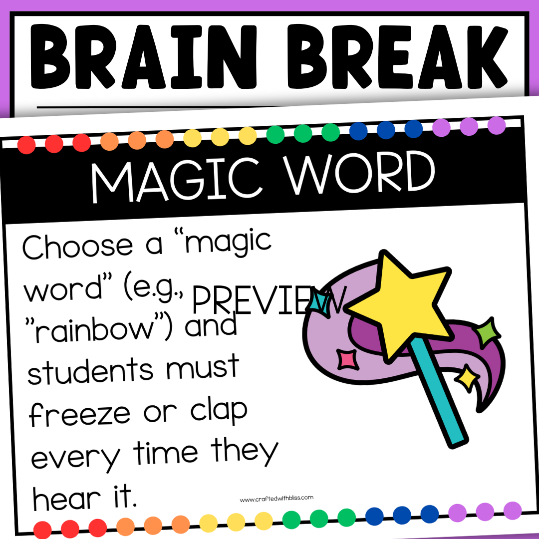 50 Brain Break Games PPT