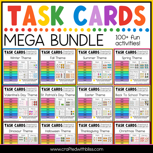 Task Cards Math and Literacy Mega Bundle