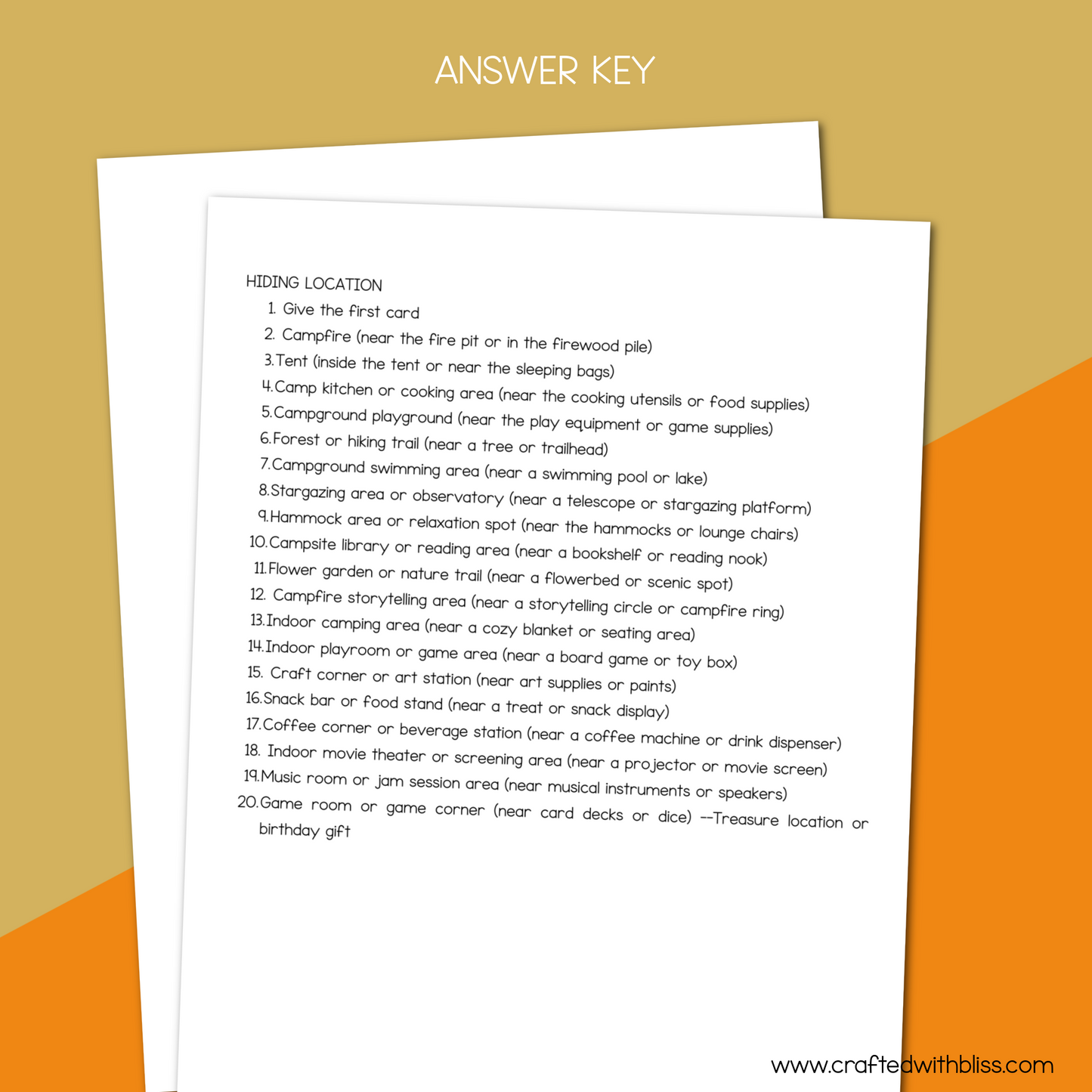 The Ultimate Camping Scavenger Hunt Riddle Clues For Kids | Camping Treasure Hunt Activity