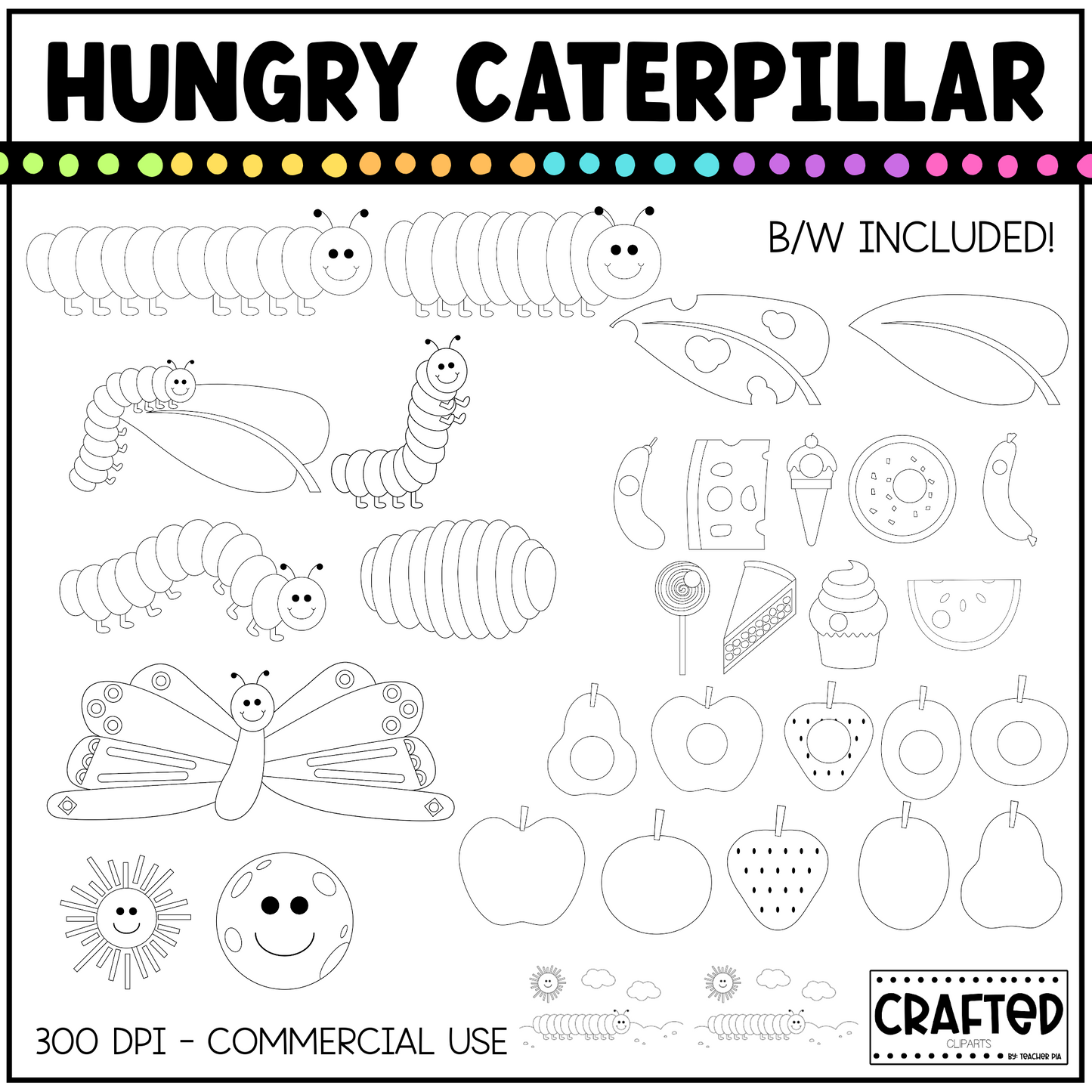 Hungry Caterpillar Clipart