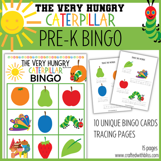 10 The Very Hungry Caterpillar BINGO For Preschool-Kindergarten