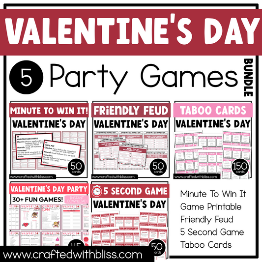 Valentine's Day Party Game Printable Bundle