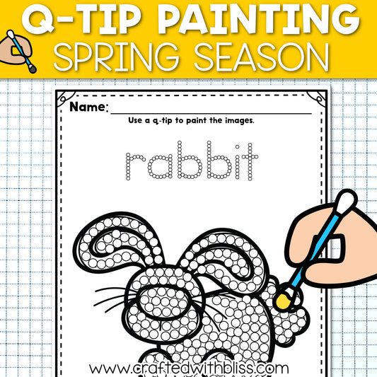 Q-Tip Painting - Spring Season Fine Motor Activity | Spring Craft