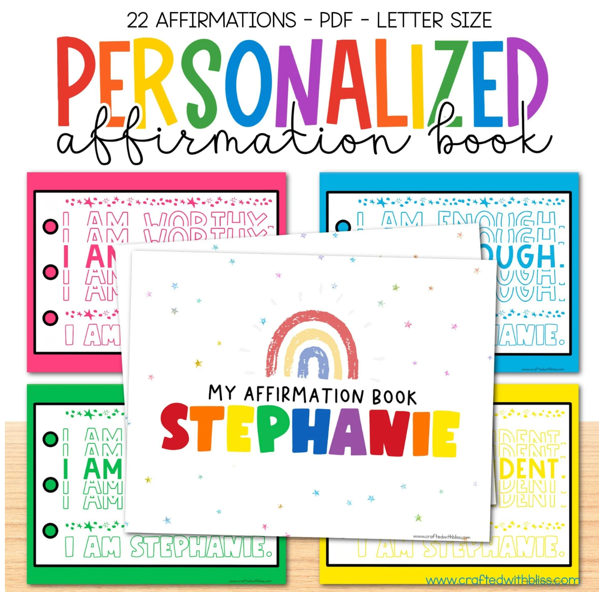 Personalized Affirmation Coloring Book | Gift Ideas | Birthday Gift | Custom Coloring Book