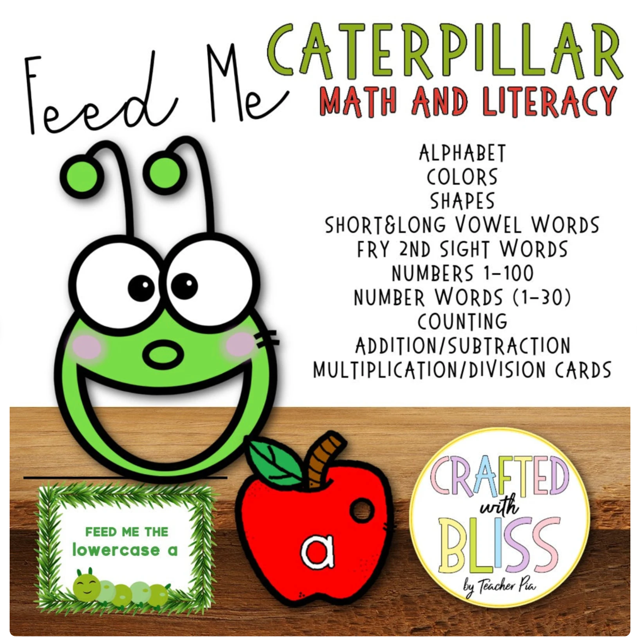 Feed the Caterpillar Task Cards | Task Box Activities | Centers