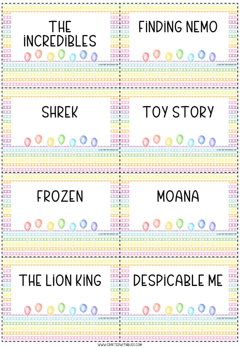 Game Night Charades 100 Cards Class Pictionary Party Game