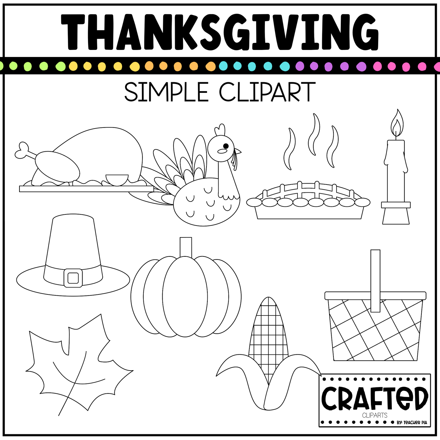 Simple Thanksgiving Background Scene November Clipart